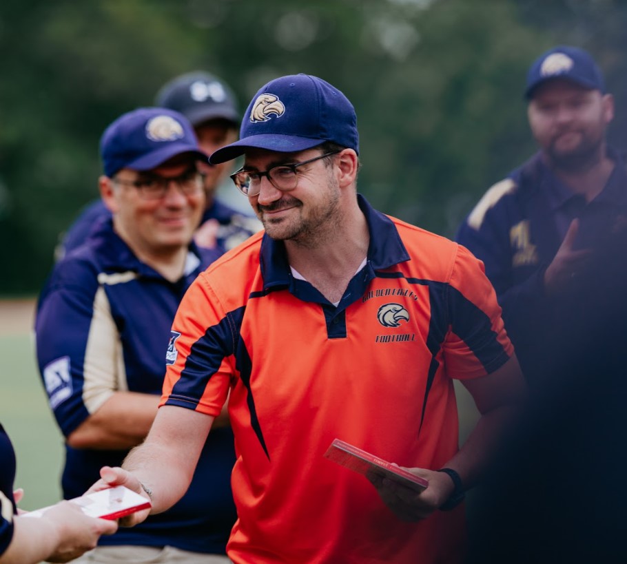 Headcoach Duo Verl sst TSV Schott Mainz Golden Eagles American Football