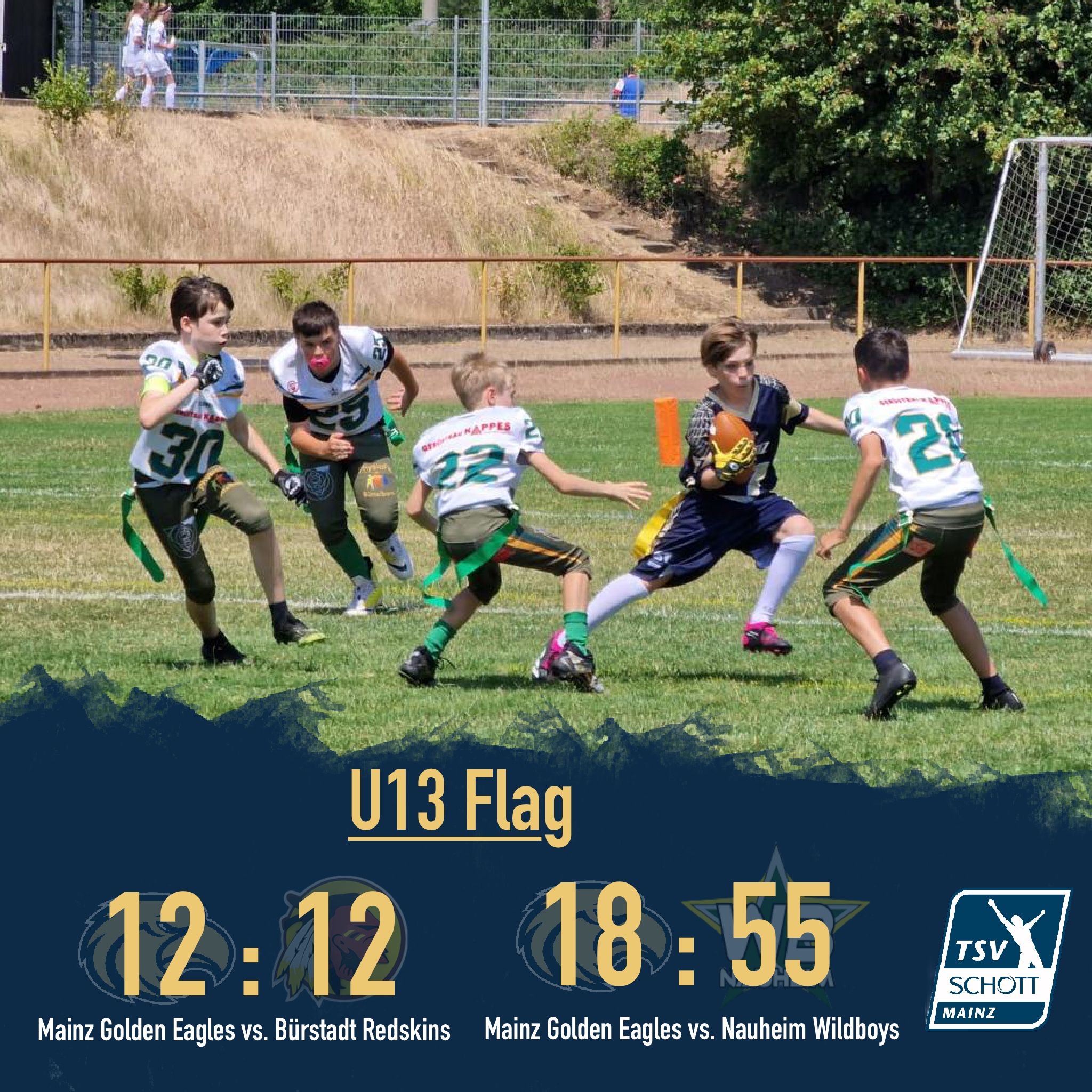 U13 Flag Team beim Gameday in Nauheim American Football