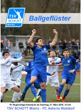 Stadionzeitung gegen FC Astoria Walldorf