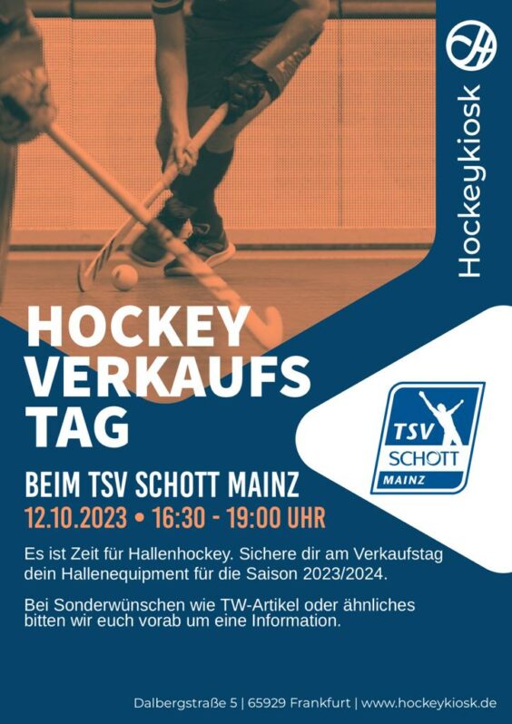 Hockeykiosk-Verkaufstag + Flohmarkt – 12. Oktober, Clubhaus Hockeyplatz
